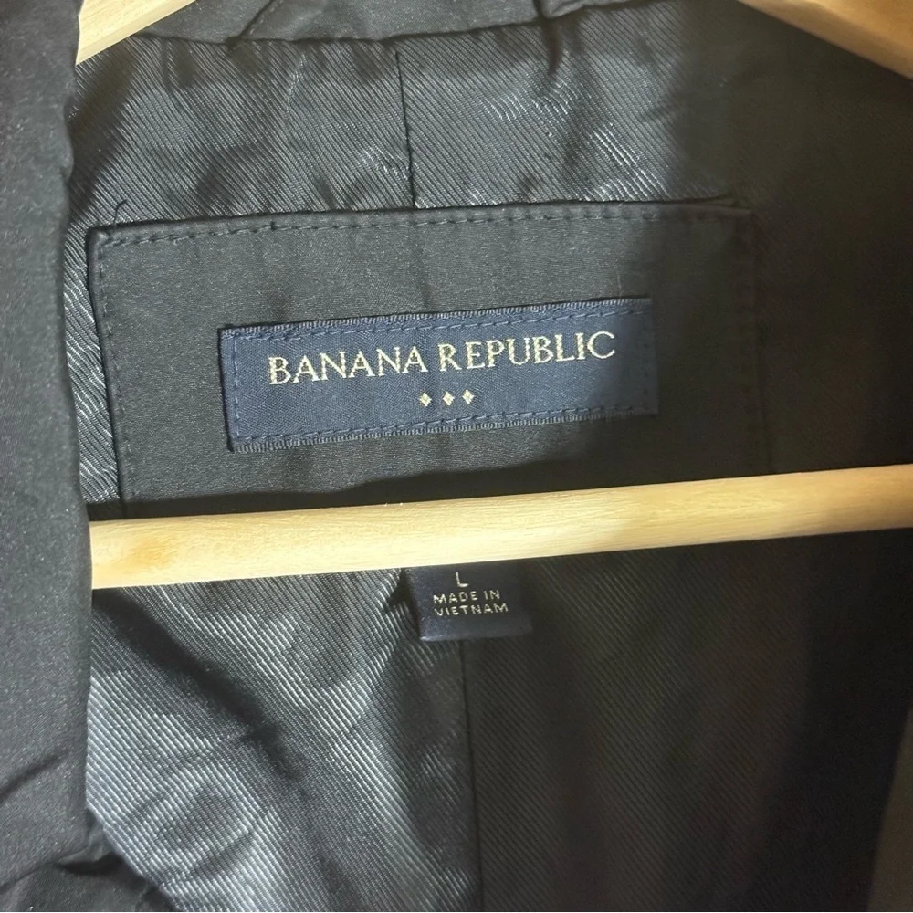 Banana Republic Black Full‎ Zip Lightweight Jacket Men’s Large